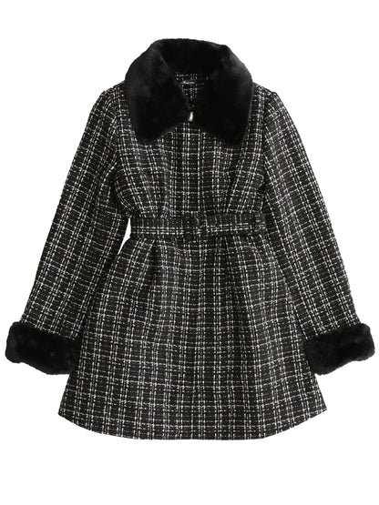 【SALE】Lame tweed fur coat (eme10508)