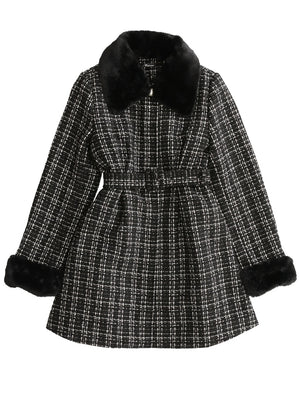 【SALE】Lame tweed fur coat (eme10508)