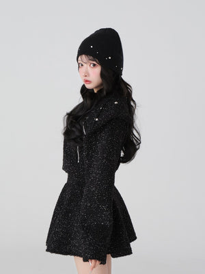 Big collar boa jacket(eme10377)