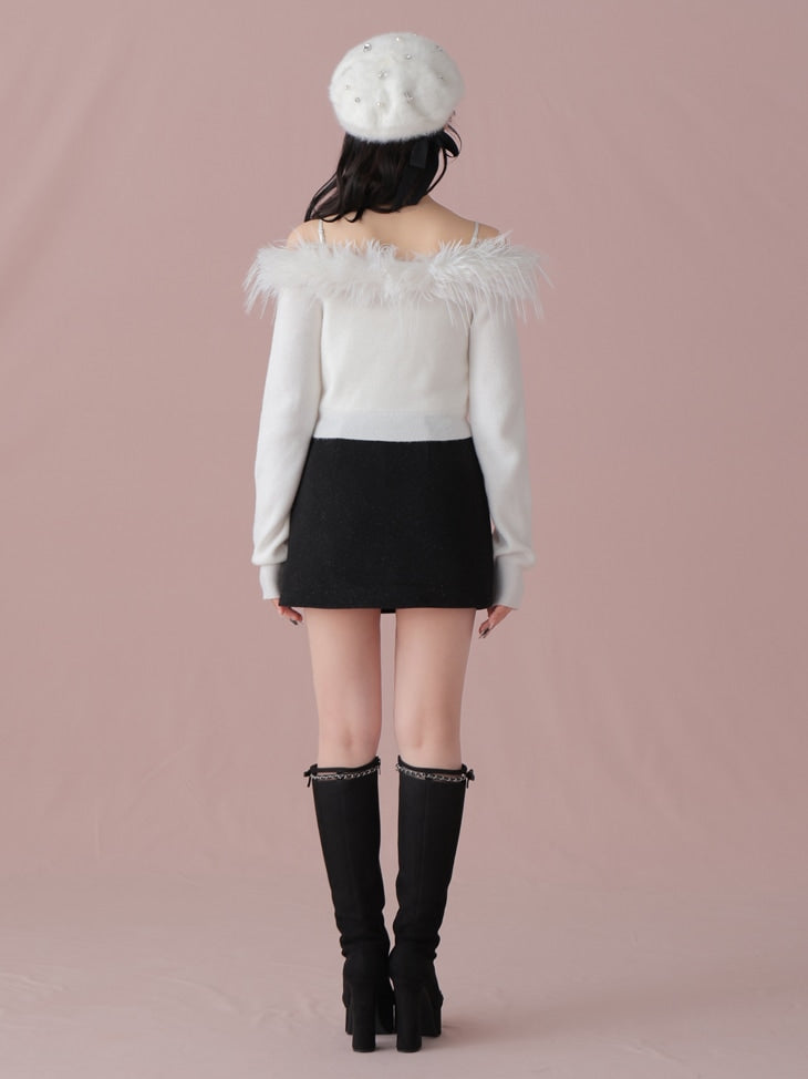 Feather ensemble knit tops(eme10366)