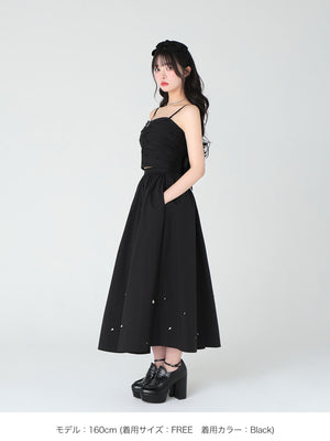 Bijou volume long skirt(eme10471)