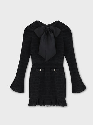 ribbon shirring mini onepiece(eme10719)