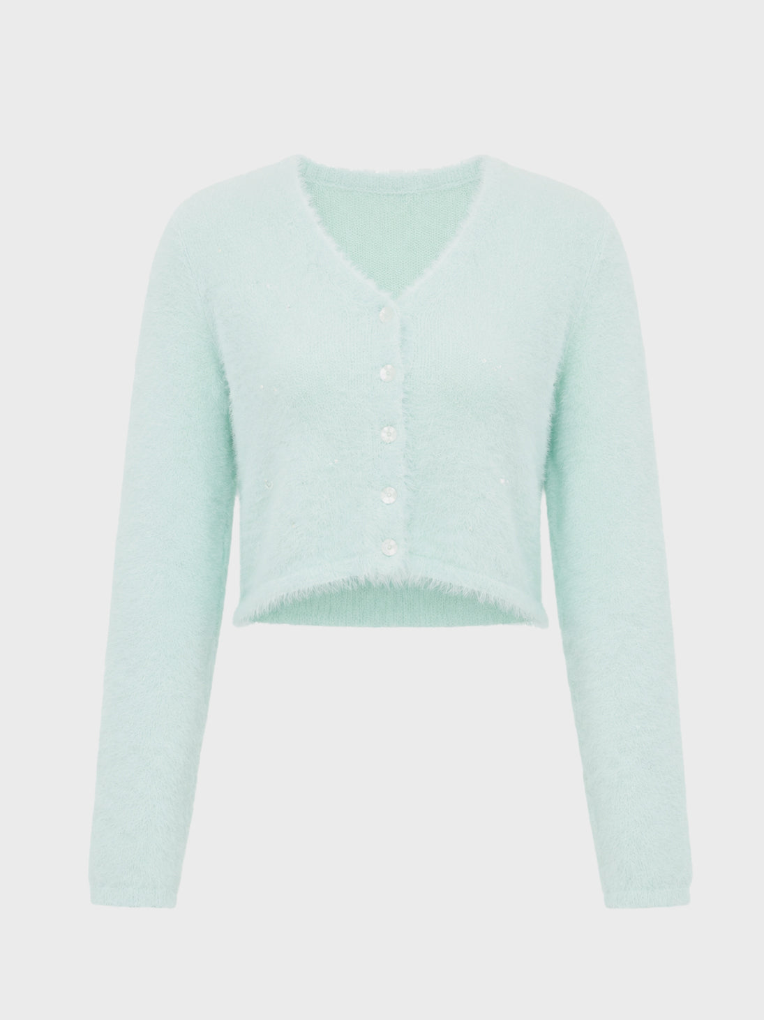 【SALE】【70％OFF】Sequin shaggy knit cardigan(eme10213)