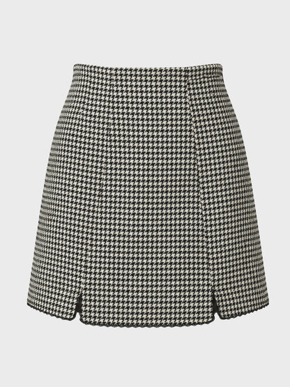 【SALE】【70％OFF】Hhigh waist chidori skirt (eme10256)