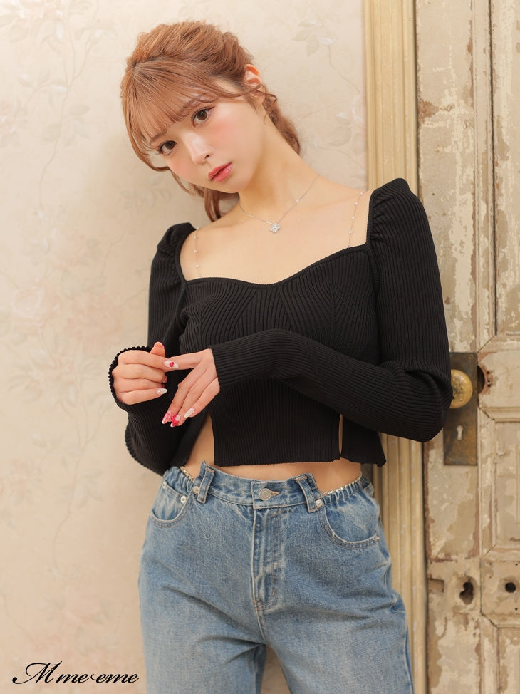 【SALE】Waist cut straight denim (eme10315)