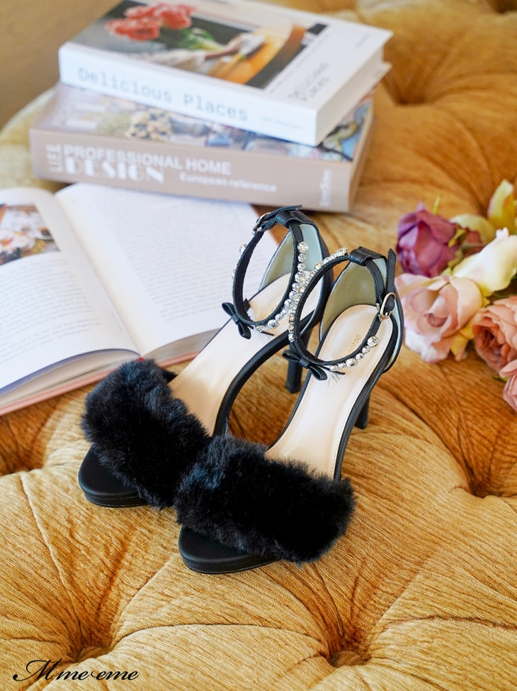 【SALE】Bijou fur sandals (eme10413)