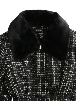 【SALE】Lame tweed fur coat (eme10508)