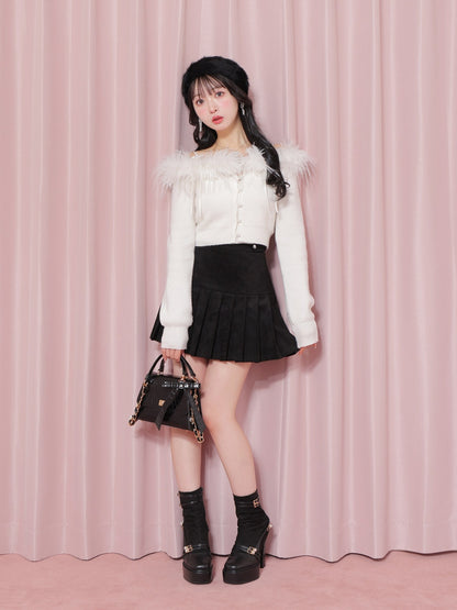 Feather ensemble knit tops(eme10366)