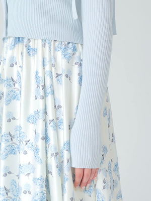 Off shoulder ribbon knit tops(eme10397)