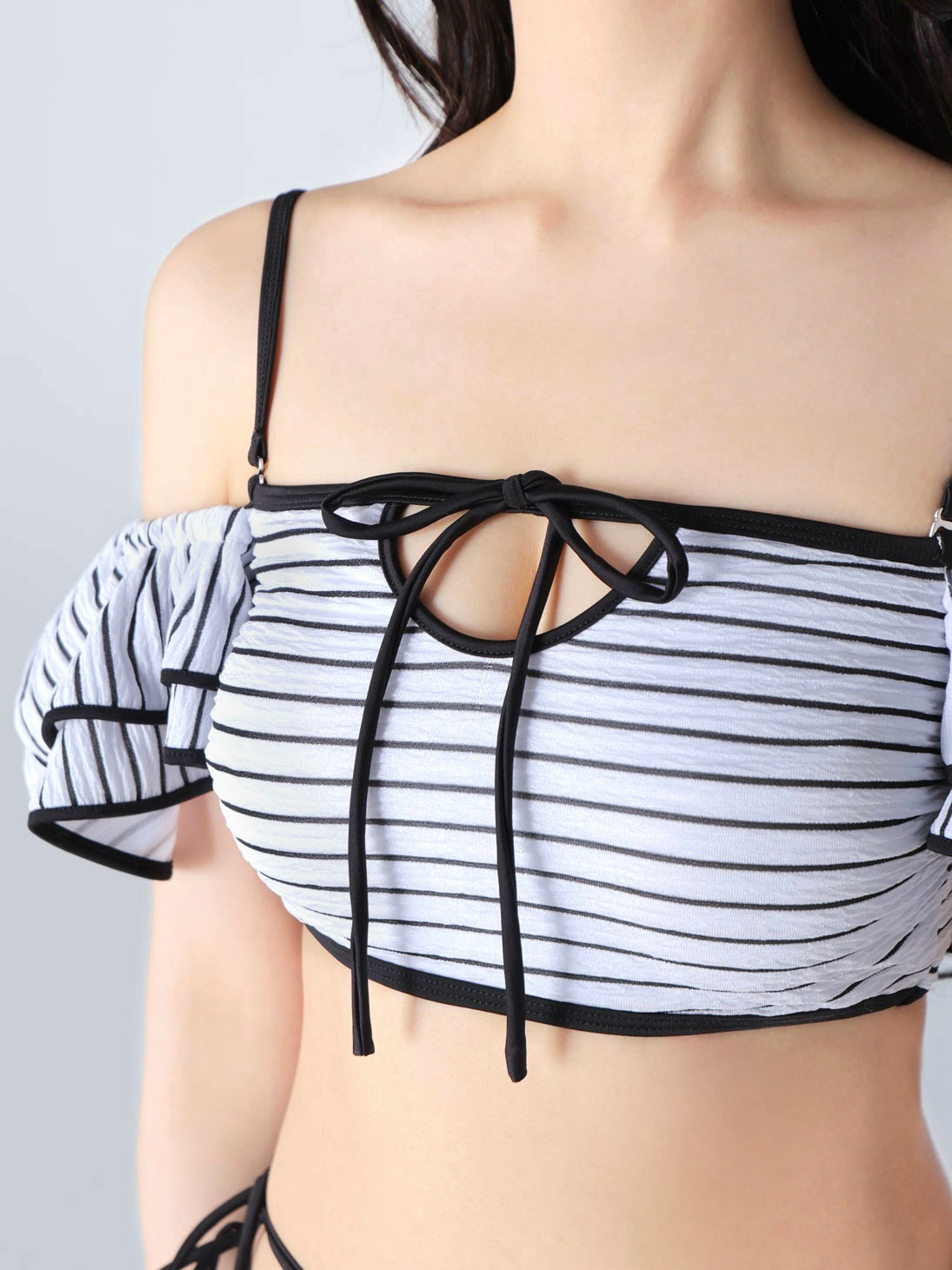Ribbon frill border swimwear(eme10473) – M me eme
