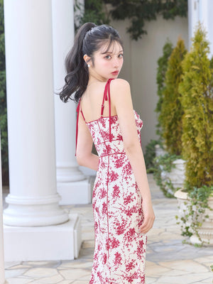 flower print cami onepiece(eme10542)