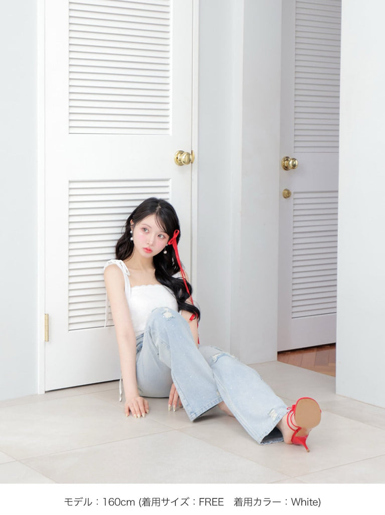 Cropped lace cami sole(eme10474)