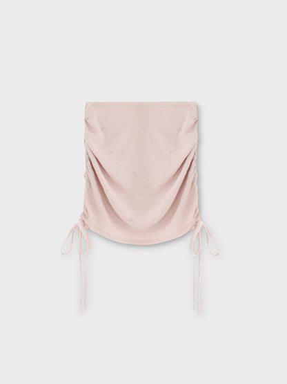 Side ribbon drost bijou mini skirt(eme10703)