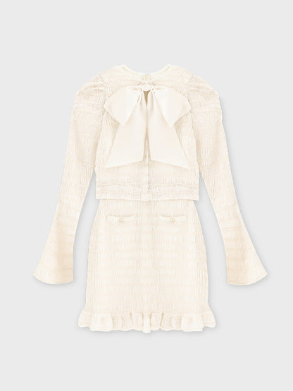 ribbon shirring mini onepiece(eme10719)