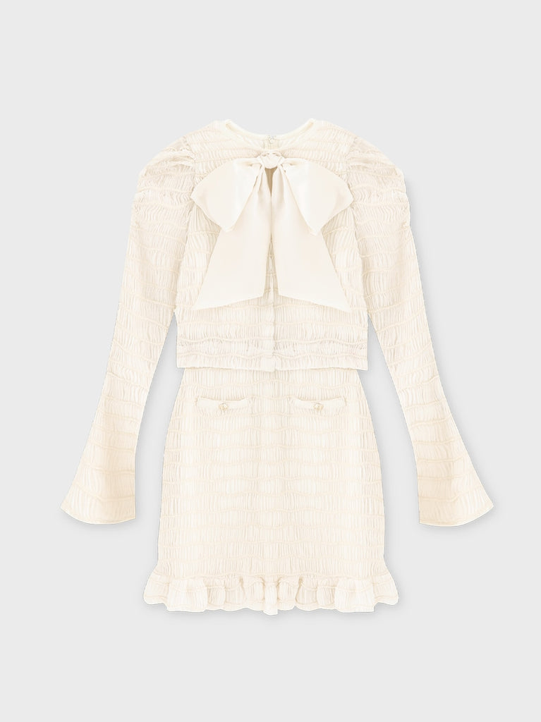 ribbon shirring mini onepiece(eme10719)