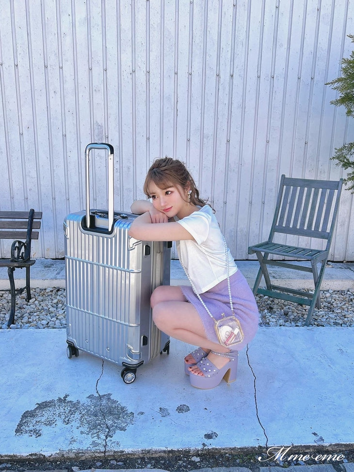 【SALE】Sequin shaggy knit skirt(eme10216)