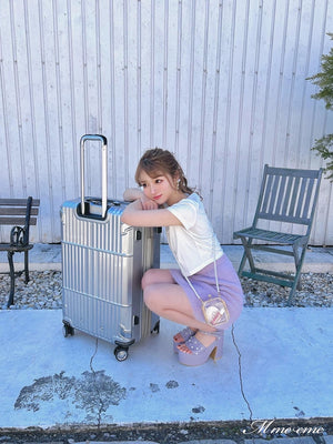 【SALE】Sequin shaggy knit skirt(eme10216)