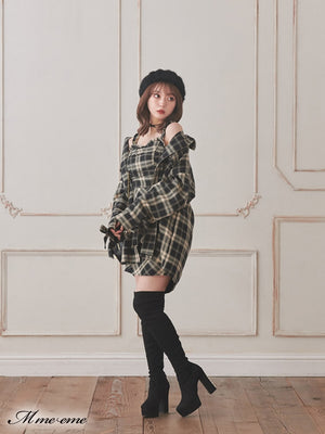 【SALE】Pearl heel knee high boots (eme10280)