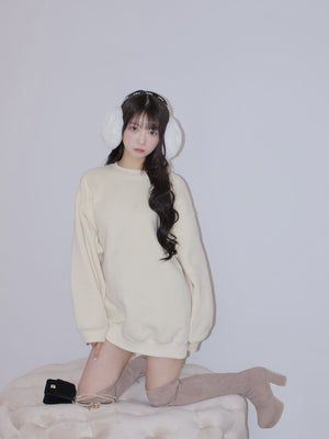 【sale】Back printed sweatshirt dress (eme10336)