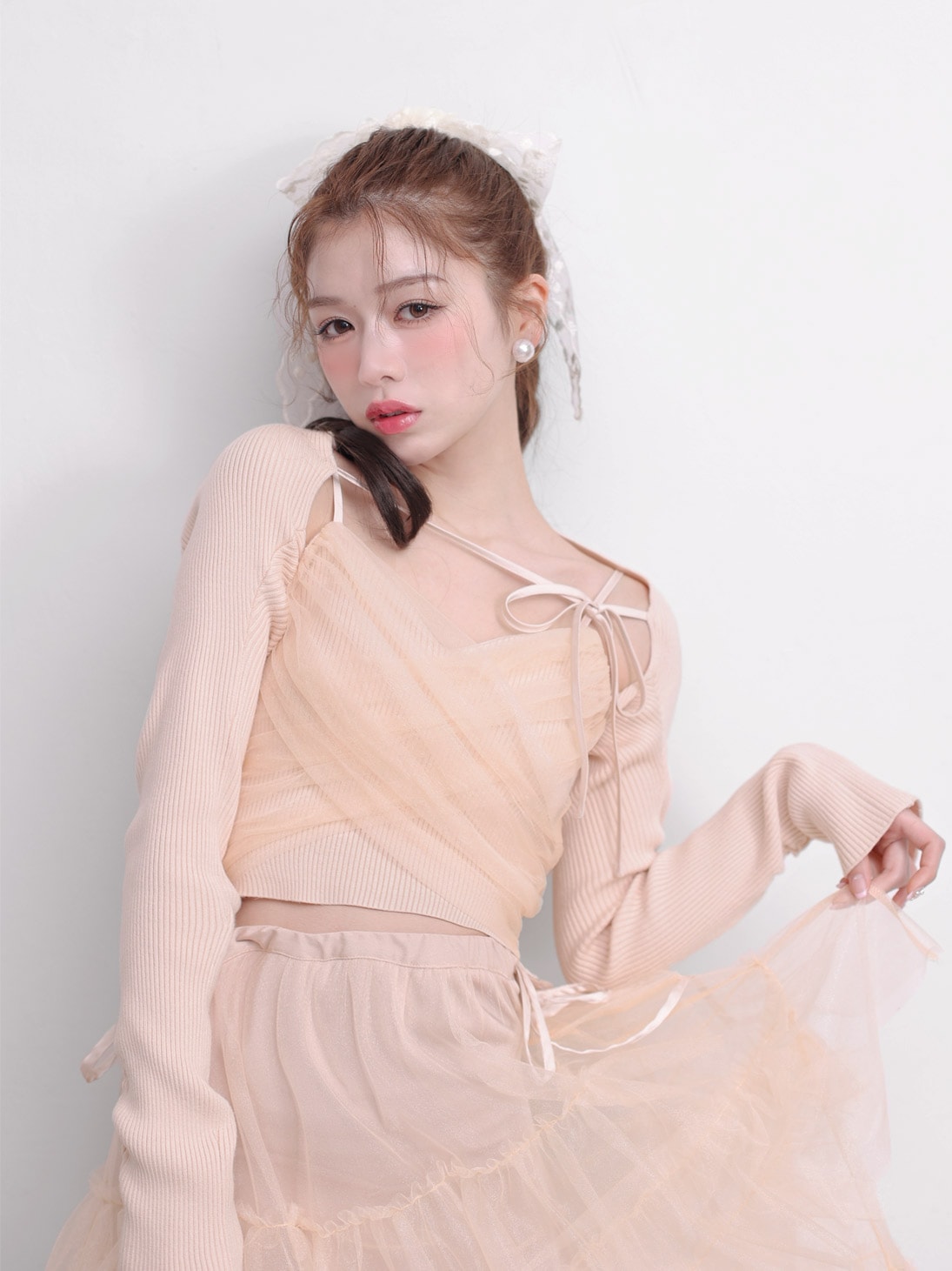 model：161cm　(size：F　color：Pink)