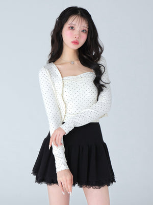 Back ribbon bear ensemble tops(eme10381)