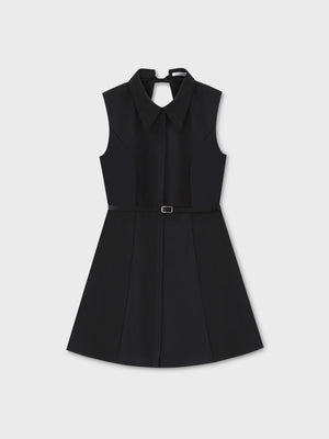 Back ribbon flare mini onepiece(eme10604)