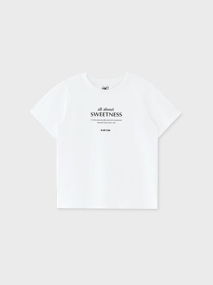 Ribbon sweet logo t-shirt(eme10709)