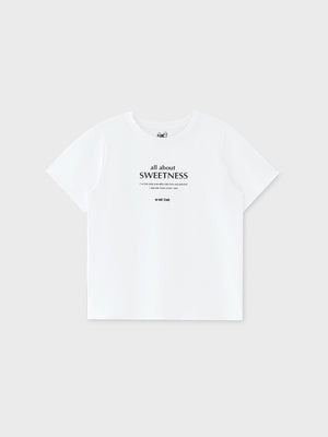 Ribbon sweet logo t-shirt(eme10709)