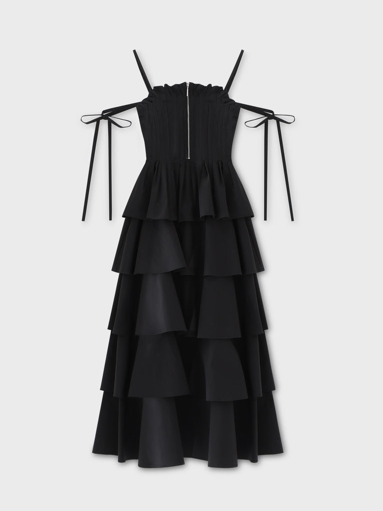 Side ribbon tiered onepiece(eme10497)