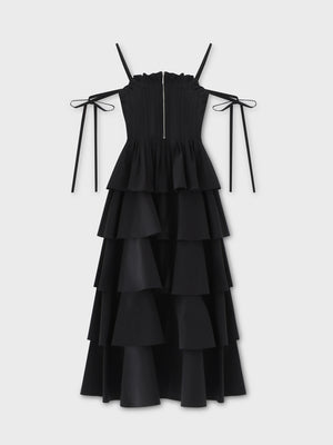 Side ribbon tiered onepiece(eme10497)