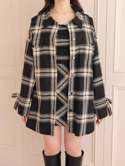 Urban check camisole onepiece(eme10800)