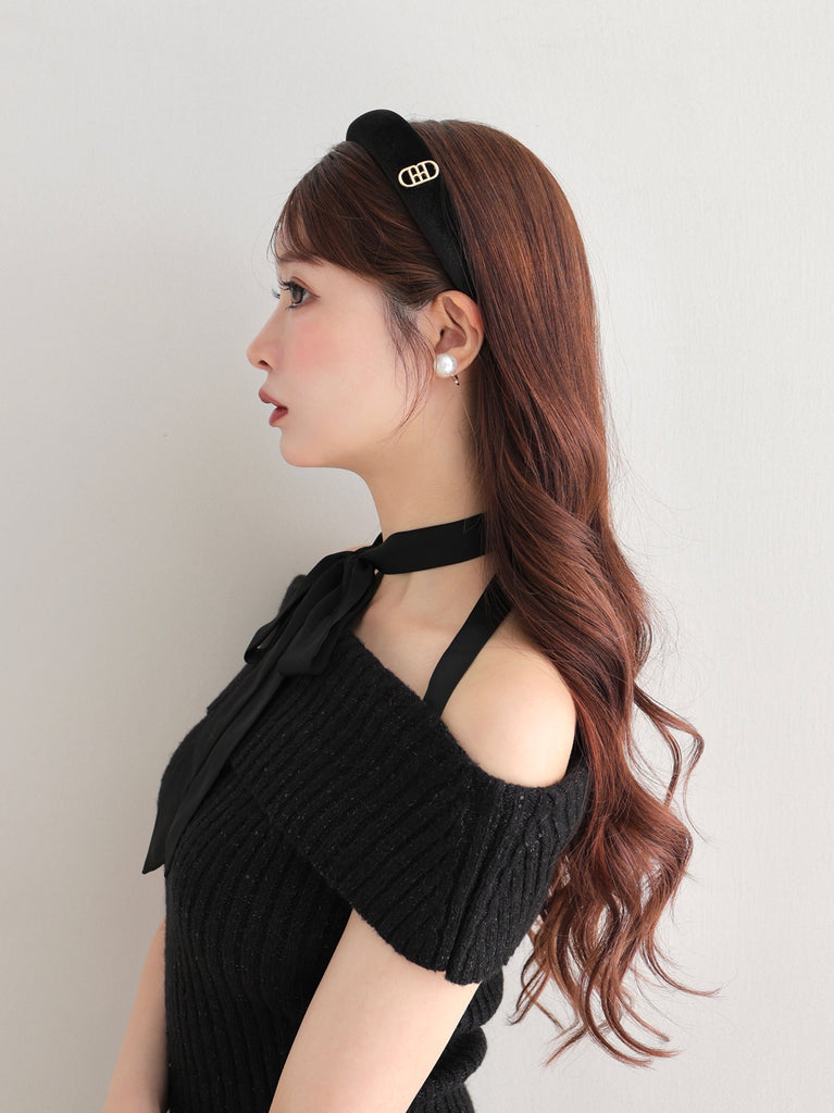 Emblem tweed headband(eme10754)