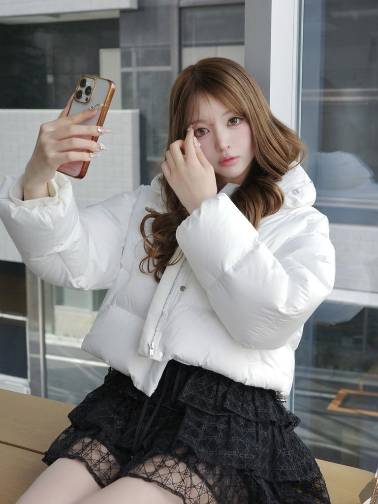 【SALE】Bijou cropped down jacket(eme10815)
