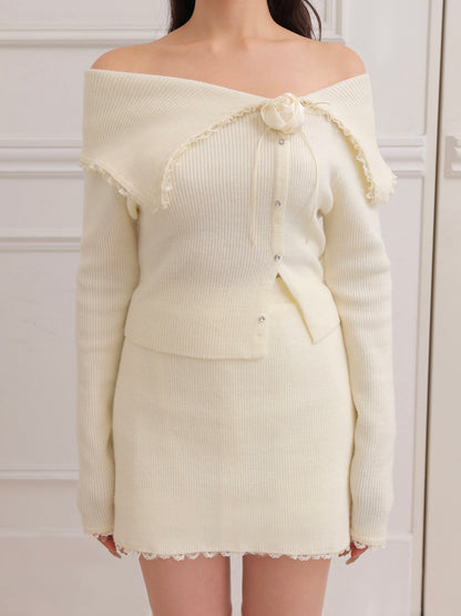 Lumiere rose knit setup(eme10813)