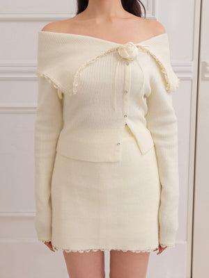 Lumiere rose knit setup(eme10813)