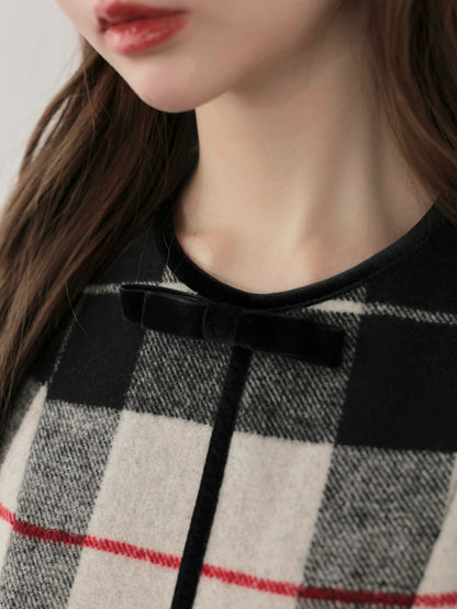 【Pre Order】Piping check ribbon mini onepiece(eme10883)
