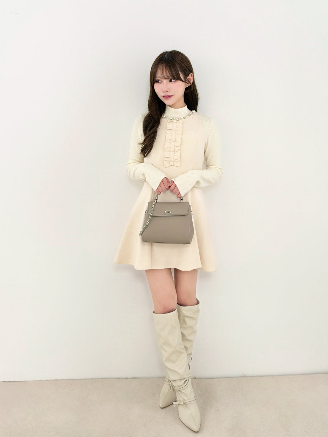 model：153cm　(size：F　color：Pink)