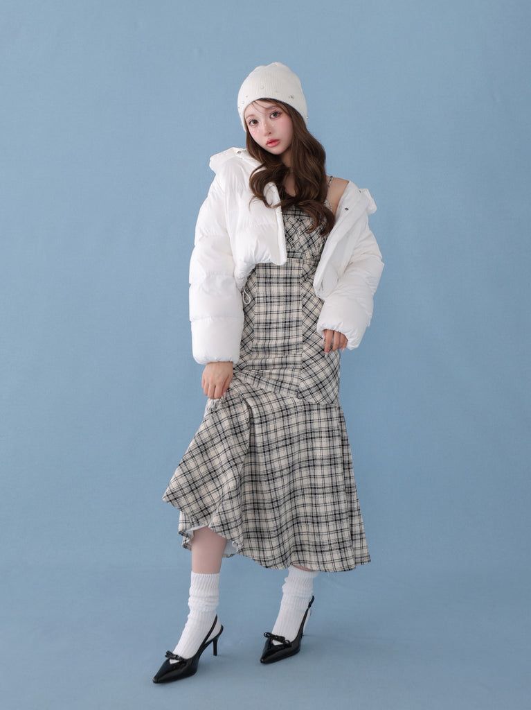 【SALE】Bijou cropped down jacket(eme10815)