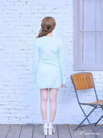 【SALE】Sequin shaggy knit skirt(eme10216)