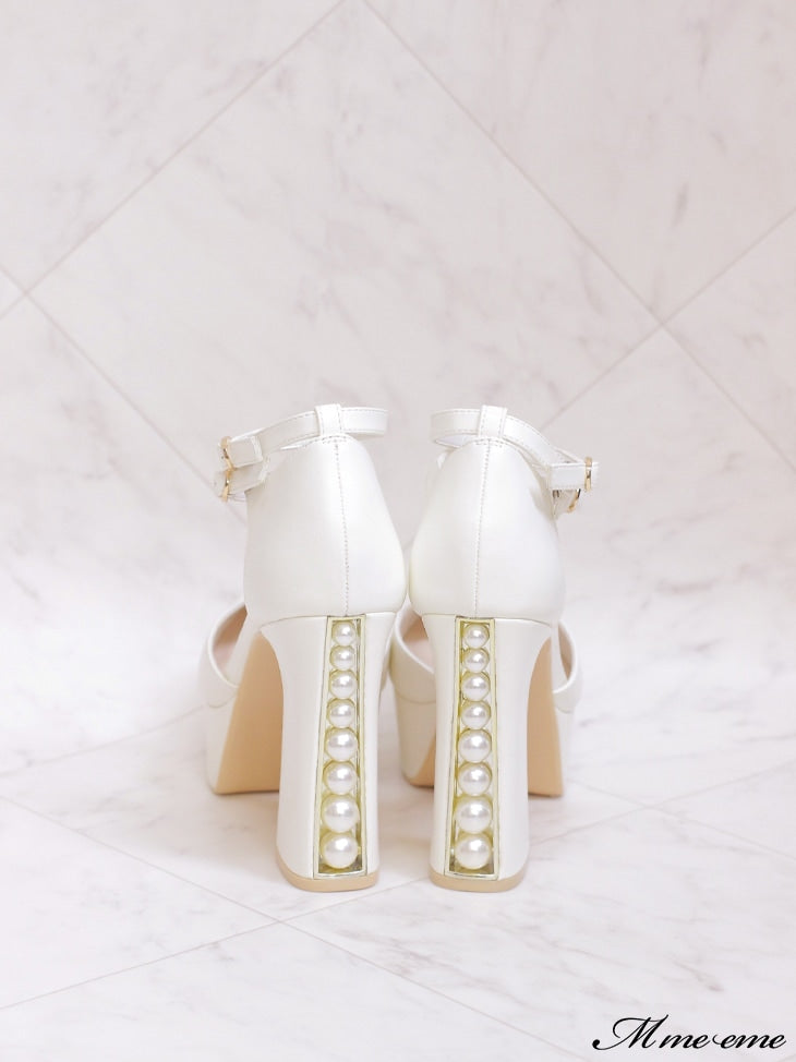 【SALE】Pearl heel pumps (eme10288)