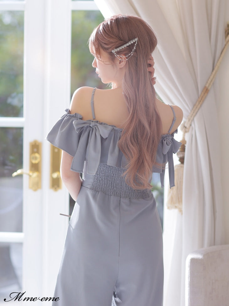 【SALE】Ruffle ribbon combineson (eme10407)