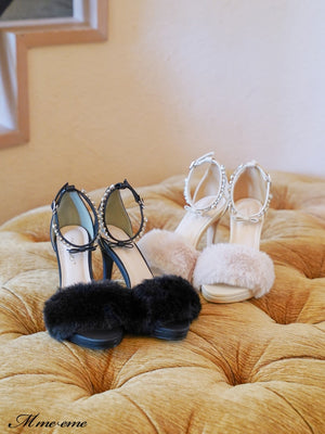 【SALE】Bijou fur sandals (eme10413)