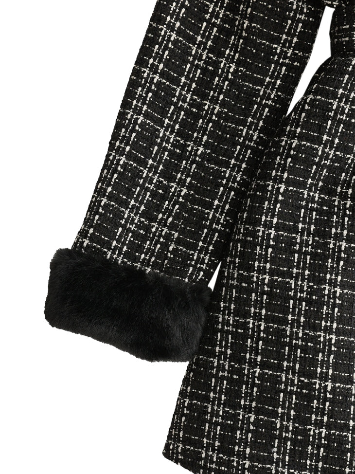 【SALE】Lame tweed fur coat (eme10508)