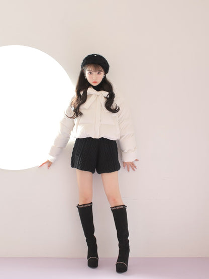 【SALE】Heart cable knit pants (eme10260)