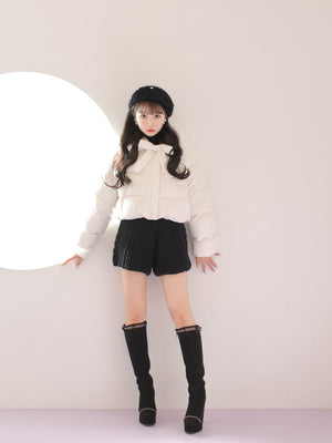 【SALE】Heart cable knit pants (eme10260)