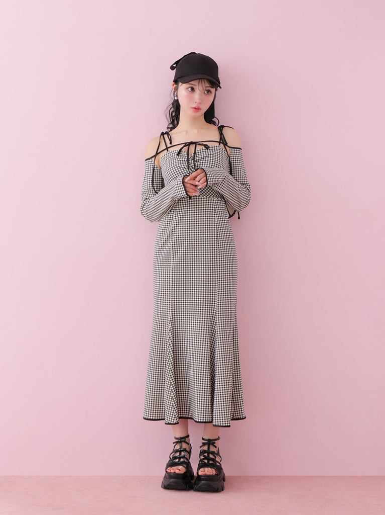 Sheer dot ribbon sport sandal(eme10539)