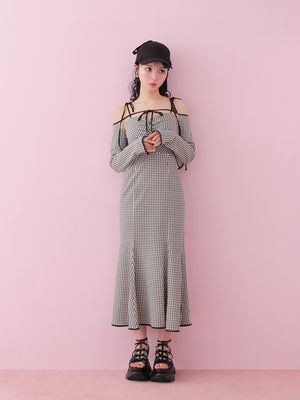 Sheer dot ribbon sport sandal(eme10539)