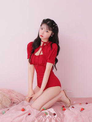 Back ribbon ensemble swimwear(eme10538)