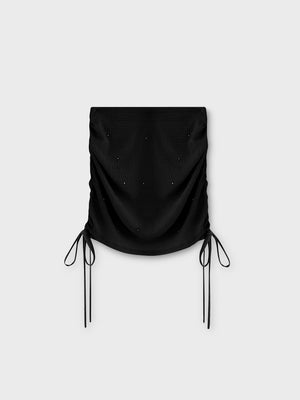 Side ribbon drost bijou mini skirt(eme10703)