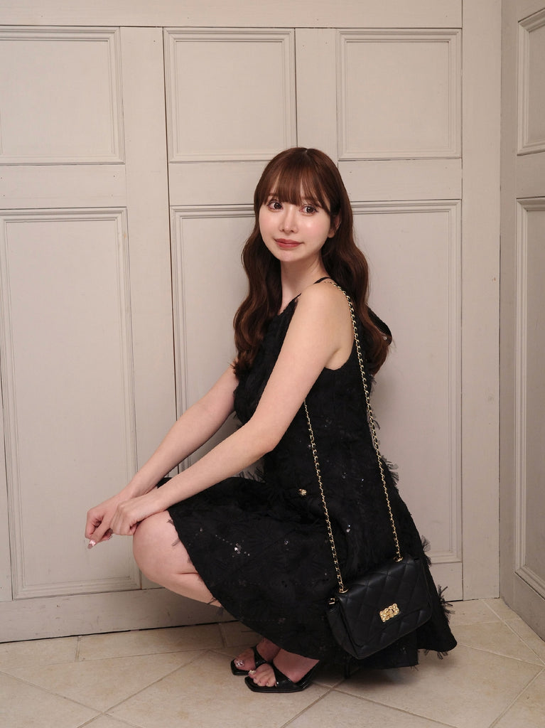 Flower tulle mini onepiece(eme10700)